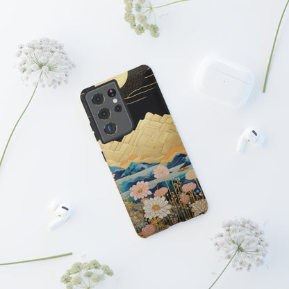 Chiyogami Floral Tough iPhone Case Galaxy S23 S22 S21 S20 Plus Ultra | Iphone 14 13 12 11 8 Pro Max Mini | Pixel 7 6 Pro 5 | Japanese Boho