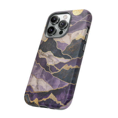 Abstract Purple Gold Mountain Phone Case