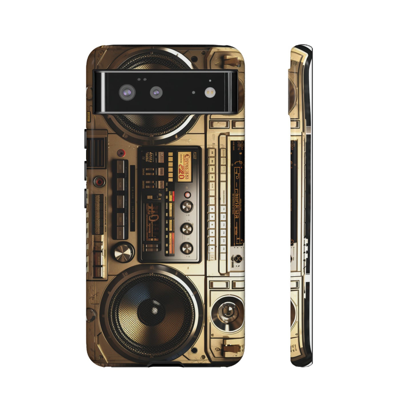 Urban Beats: Boombox Hip Hop Music Pixel Phone Case | Retro Rhythms for iPhone 15 Models