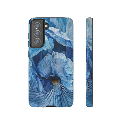 Floral Blue Iris Oil Painting Flower Phone Case