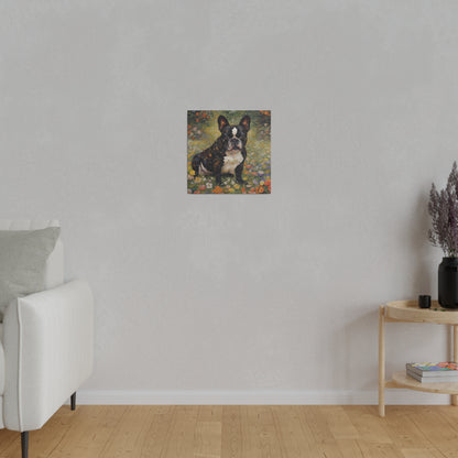 Black French Bulldog Wall Decor | Dog Art | Canvas Print