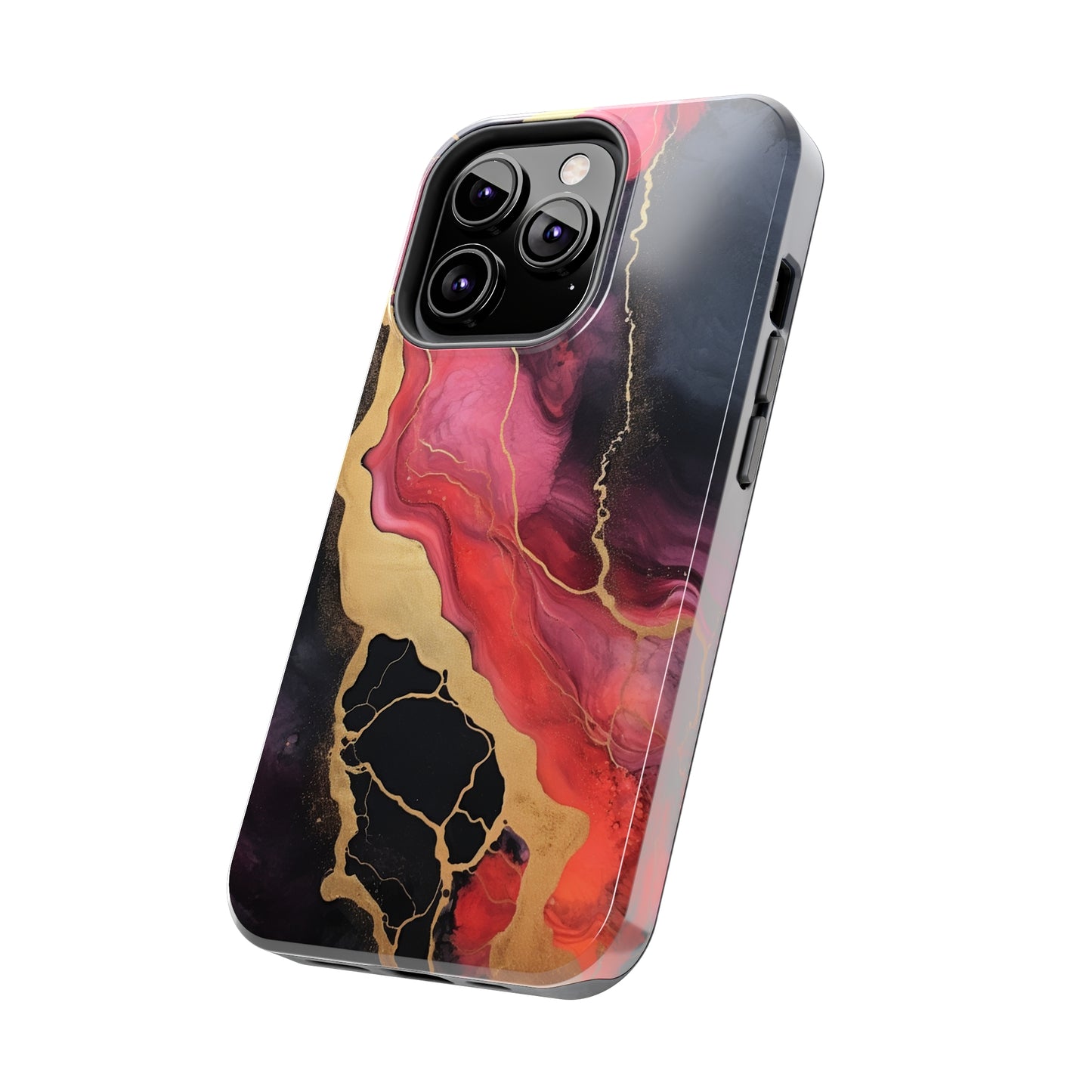 Marbled Dark Lava flow Phone Case | Embrace the Mesmerizing Multicolor Art