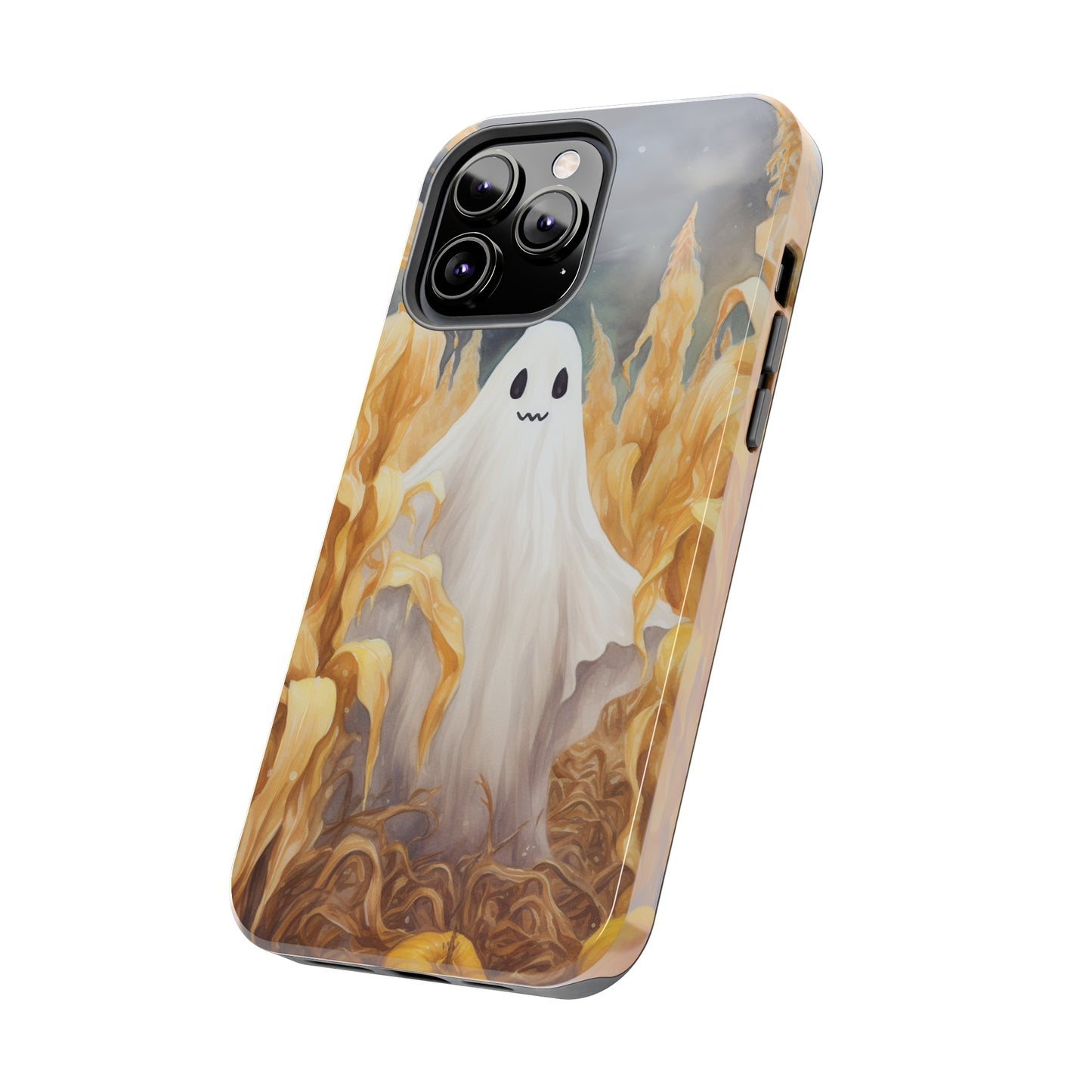 Ghost of Halloween Fall Pumpkins iPhone Case | Embrace the Spooky Autumn Vibes