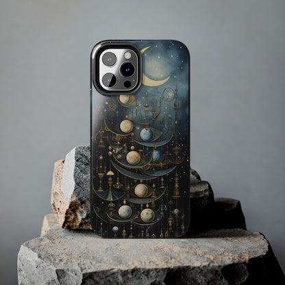 Esoteric Art Nouveau Moon Phases iPhone Case | Embrace the Mystical Beauty of Lunar Transitions