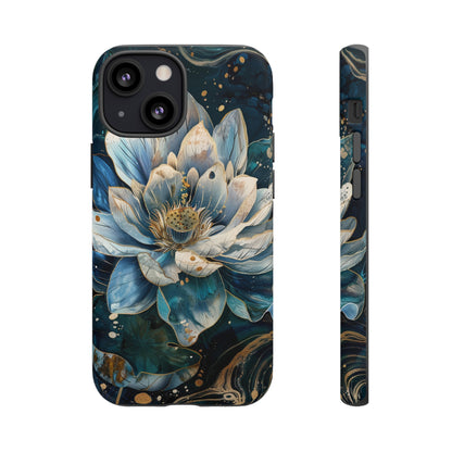 Zen Stained Glass Lotus Floral Design Phone Case