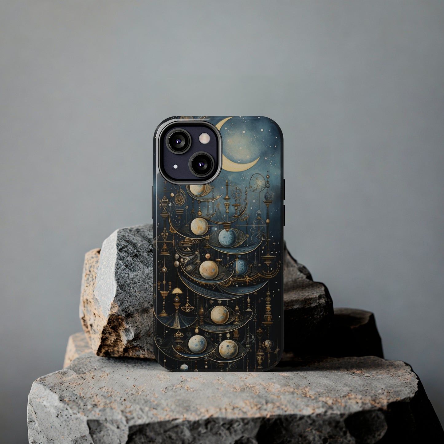 Esoteric Art Nouveau Moon Phases iPhone Case | Embrace the Mystical Beauty of Lunar Transitions