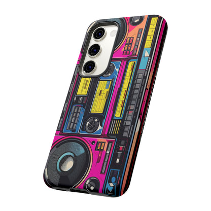 Boombox Hip Hop Music iPhone Case | Embrace Retro Vibes with Urban Beats for Google Pixel, iPhone, and Samsung Cases