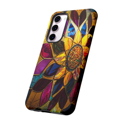 Cosmic Stained Glass Mandala Phone Case