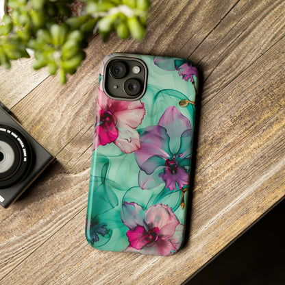 Watercolor Floral Orchids Phone Case