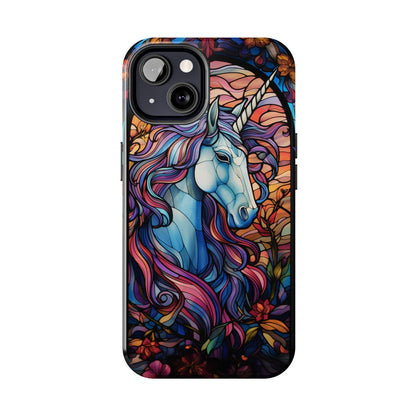 Unicorn Stained Glass iPhone Case | Mythical Beauty and Device Protection