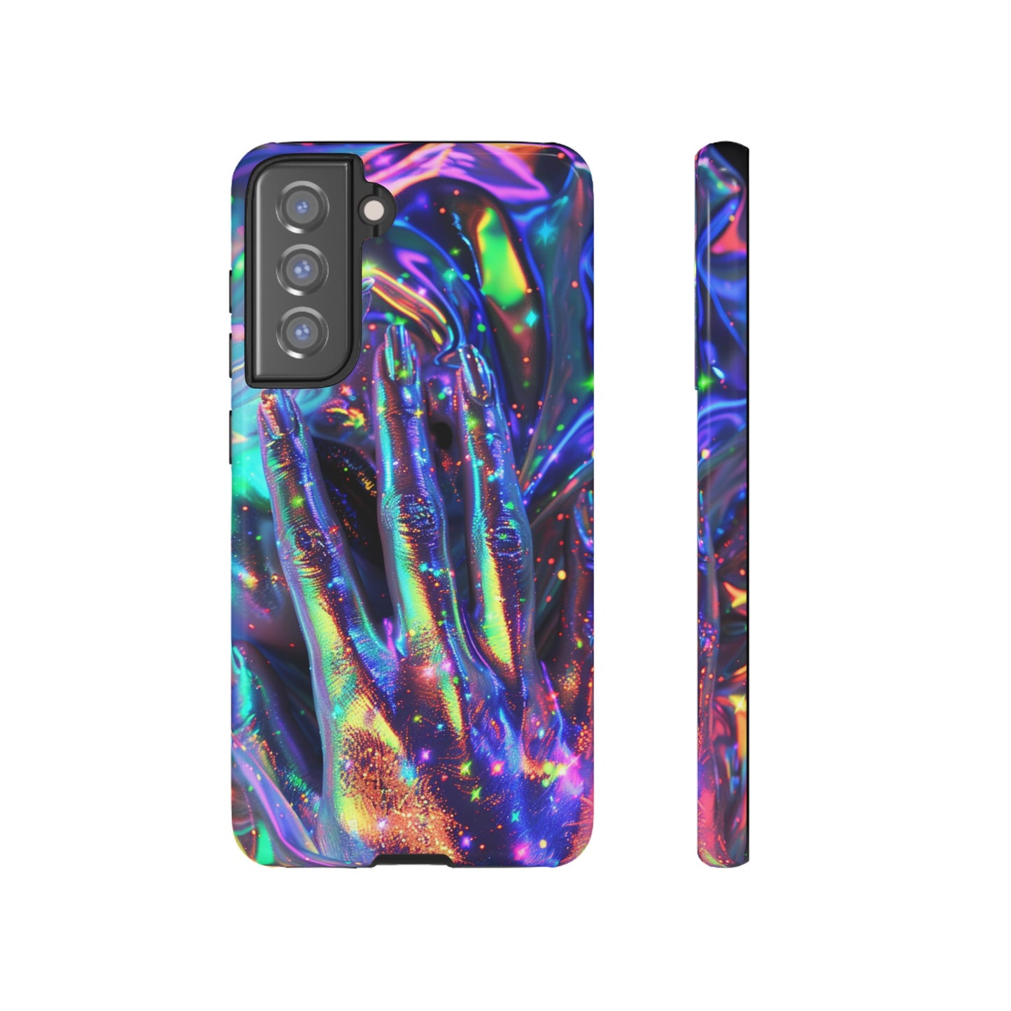 Marbled opalescent Holographic Print Phone Case