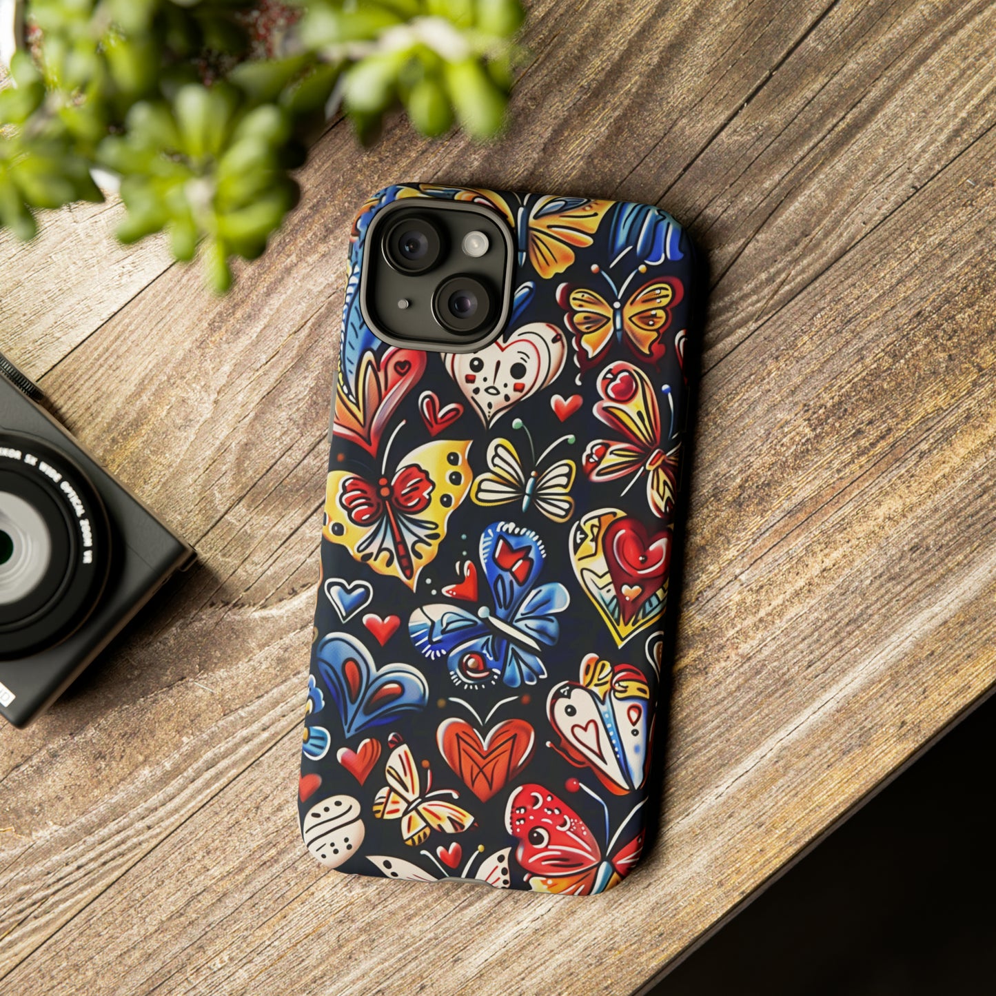 Butterfly Magic Hearts Phone Case