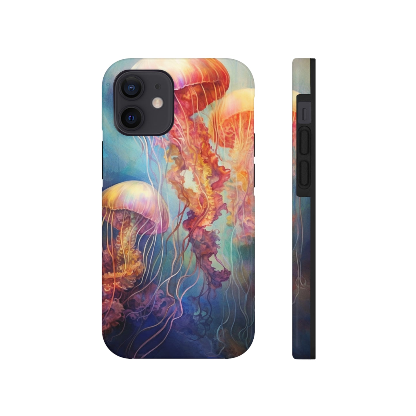 Psychedelic Colors of Jellyfish iPhone Tough Case | Dive into a Vibrant and Mesmerizing Underwater World