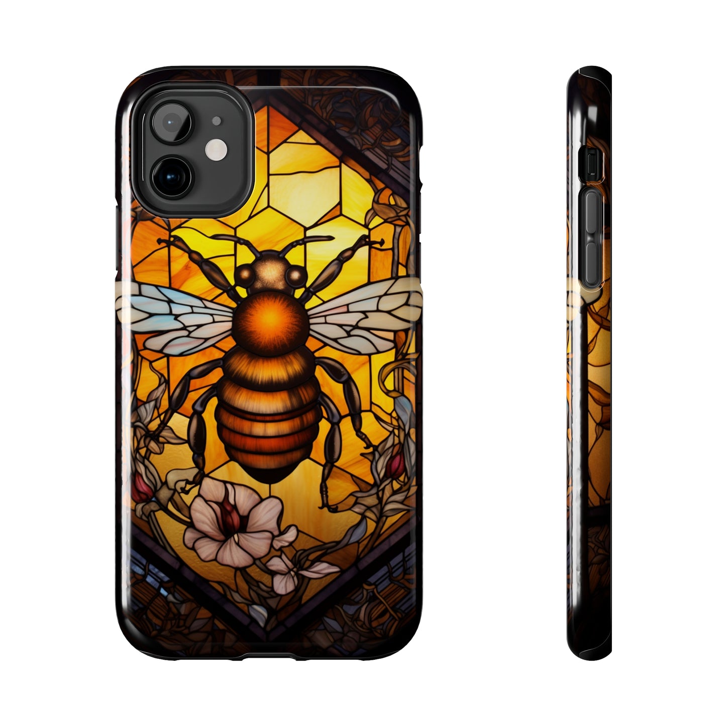 Stained glass Honey Bee iPhone Case | Embrace the Sweetness of Nature's Workers