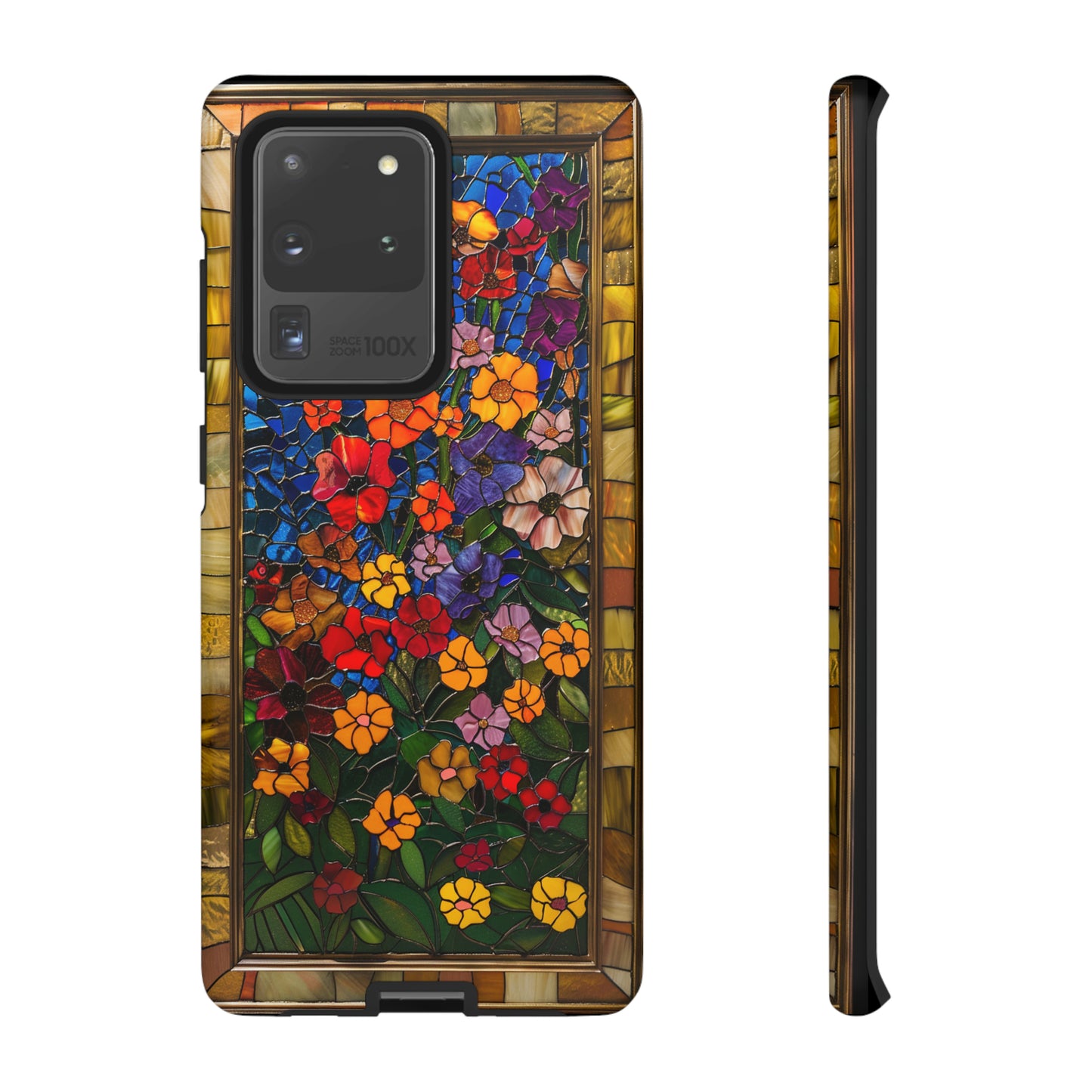 Gustav Klimt Style Flower Garden Painting Phone Case for iPhone 15, 14, Pro Max, 13, 12 & Samsung Galaxy S23, S22, S21, Google Pixel