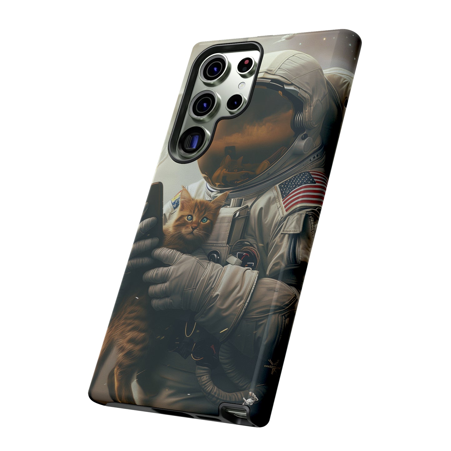 The Astronaut and the Cat Phone Case