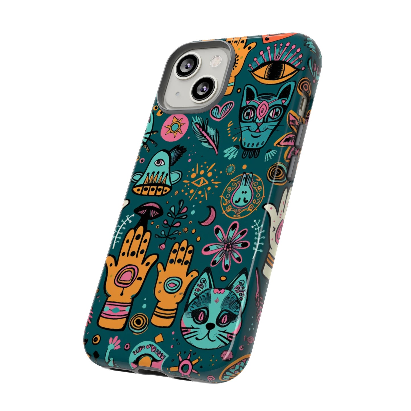 Kabbalistic Kitty Talisman Collage Phone Case