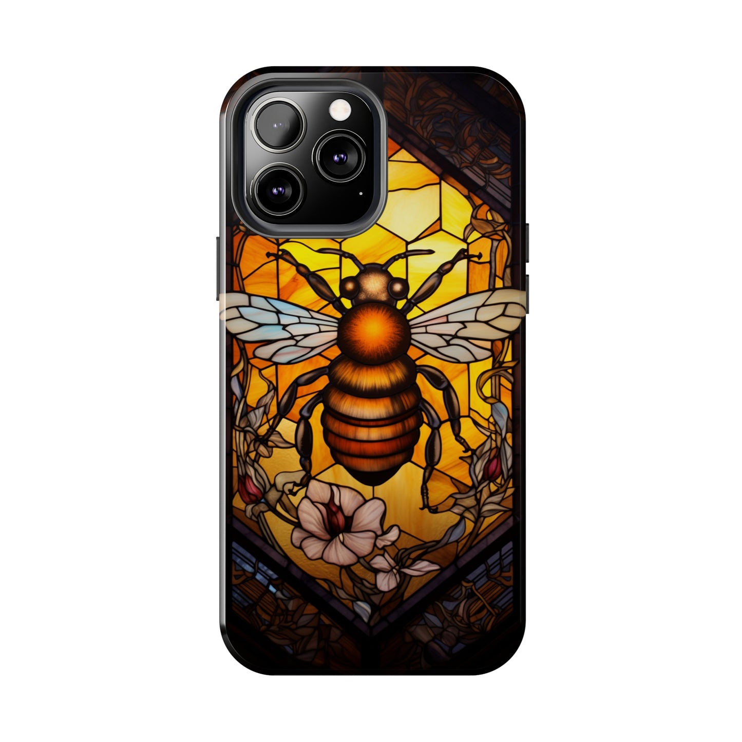 Stained glass Honey Bee iPhone Case | Embrace the Sweetness of Nature's Workers