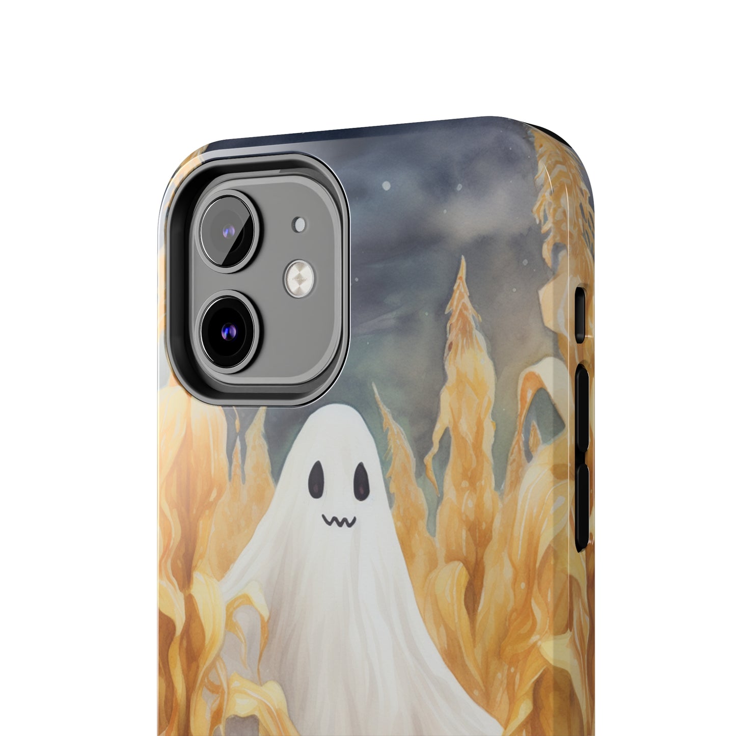 Ghost of Halloween Fall Pumpkins iPhone Case | Embrace the Spooky Autumn Vibes