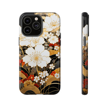 Chiyogami Floral Tough iPhone Case Galaxy S23 S22 S21 S20 Plus Ultra | Iphone 14 13 12 11 8 Pro Max Mini | Pixel 7 6 Pro 5 | Japanese Boho