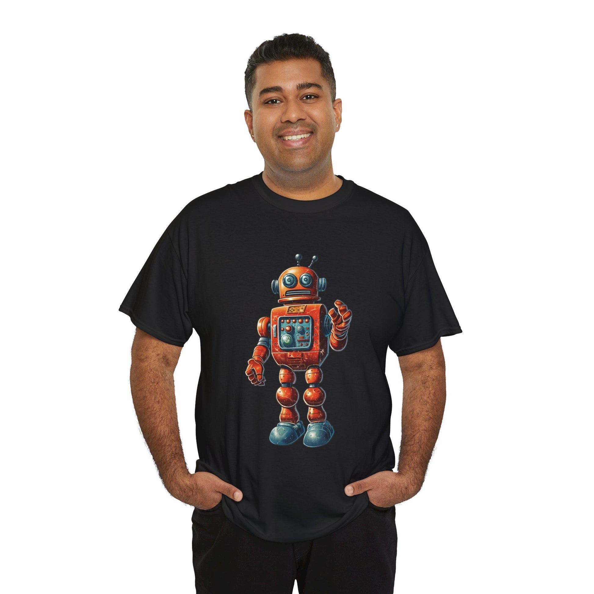 retro sci fi robot graphic tee