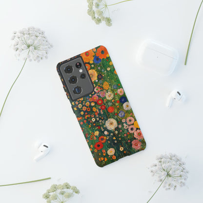 Gustav Klimt Style Flower Garden Painting Phone Case