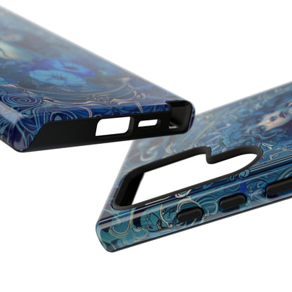 Blue Floral Art Nouveau Style Phone Case