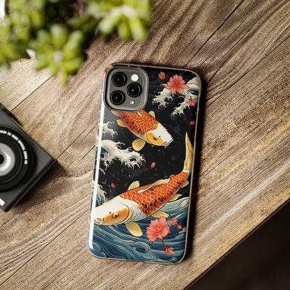 Graceful Flow: Koi Fish Inspired | Japanese Art Masterpiece iPhone Case