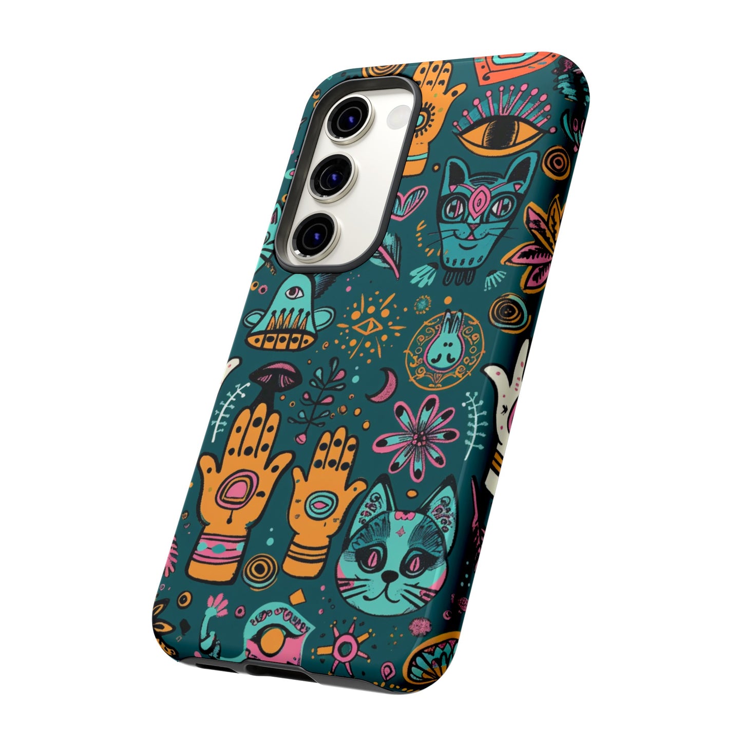 Kabbalistic Kitty Talisman Collage Phone Case