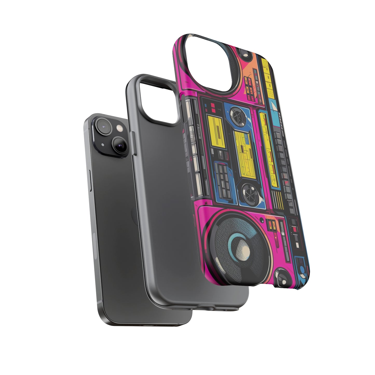 Boombox Hip Hop Music iPhone Case | Embrace Retro Vibes with Urban Beats for Google Pixel, iPhone, and Samsung Cases