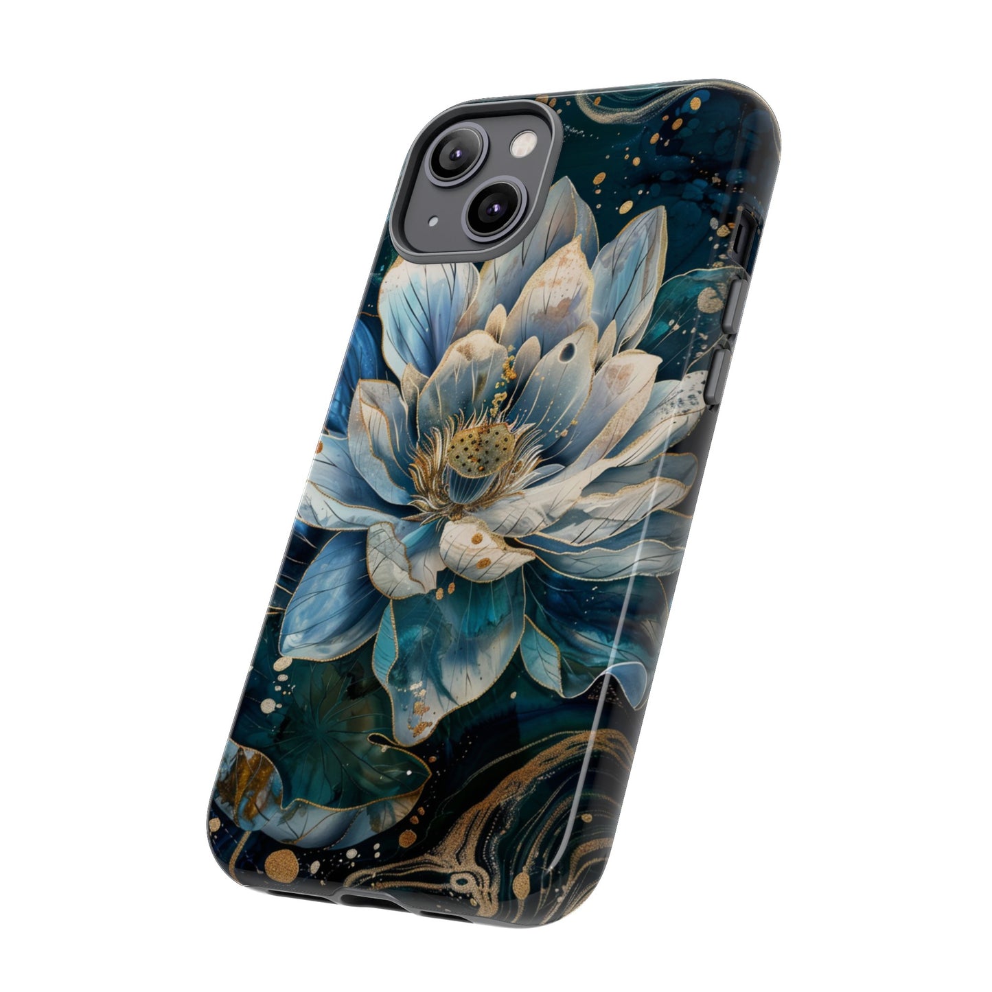 Zen Stained Glass Lotus Floral Design Phone Case