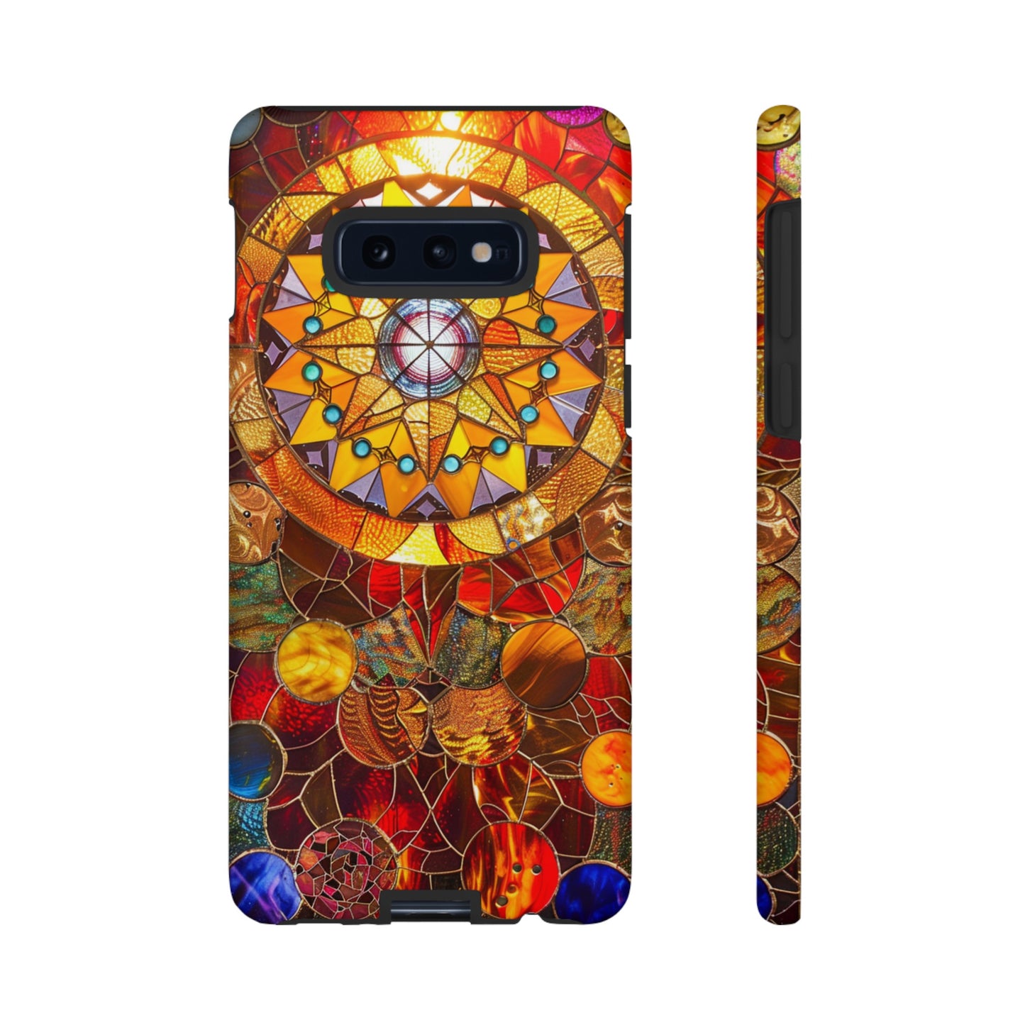 Cosmic Stained Glass Mandala Phone Case