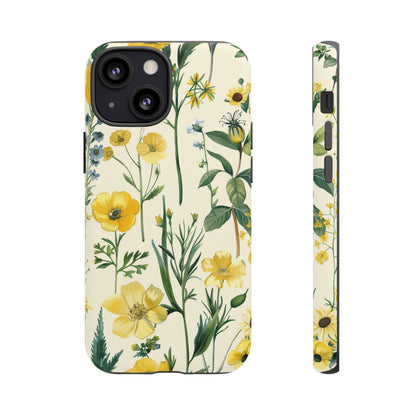 Floral Sage Yellow Wildflower Phone Case