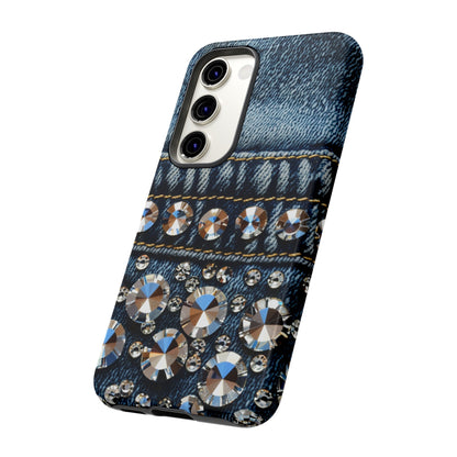 Blue Jean Queen Rhinestone Bling Phone Case