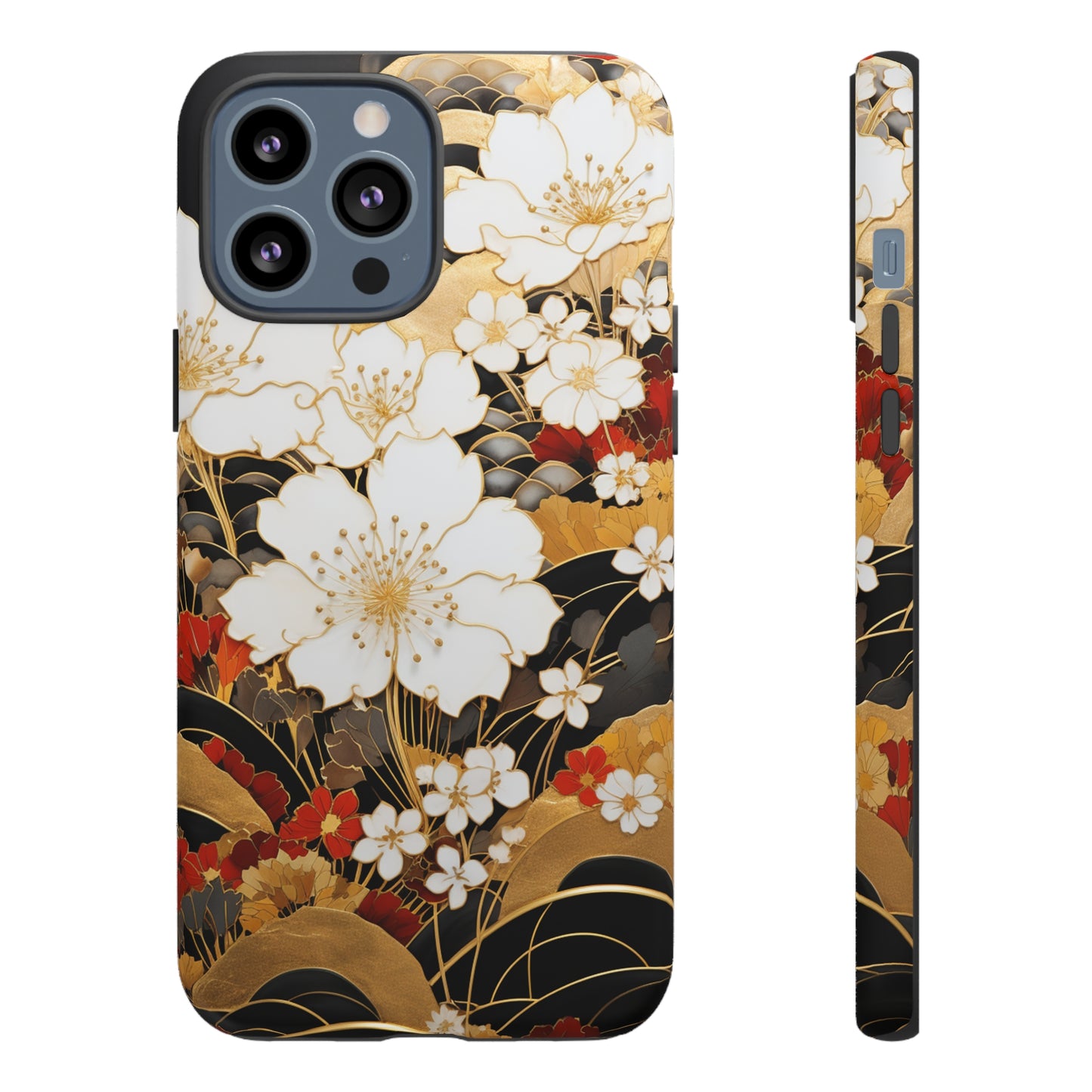 Chiyogami Floral Tough iPhone Case Galaxy S23 S22 S21 S20 Plus Ultra | Iphone 14 13 12 11 8 Pro Max Mini | Pixel 7 6 Pro 5 | Japanese Boho