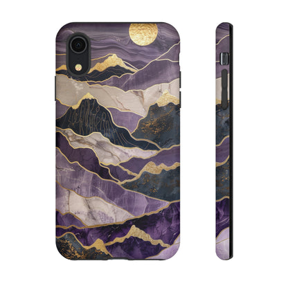 Abstract Purple Gold Mountain Phone Case