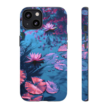 Magenta and Blue Color Zen Lily Pad Phone Case