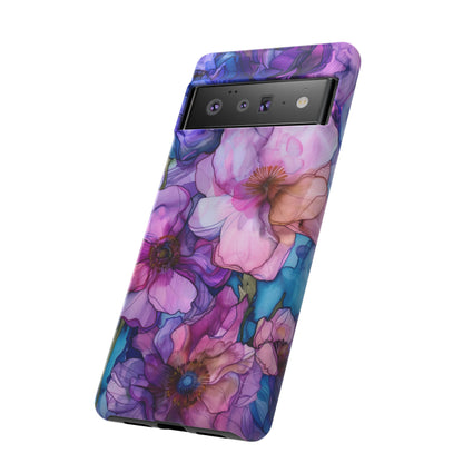 Purple Flower Stained Glass Phone Case