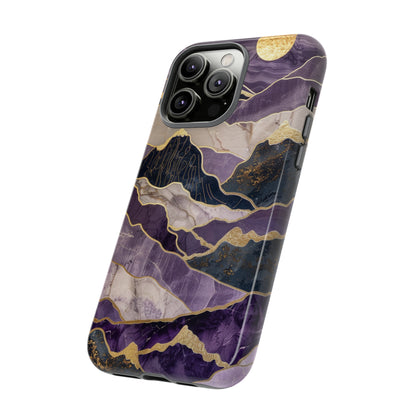 Abstract Purple Gold Mountain Phone Case