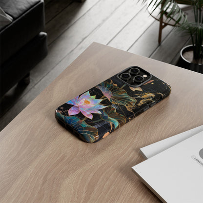 Zen Stained Glass Lotus Floral Design Phone Case