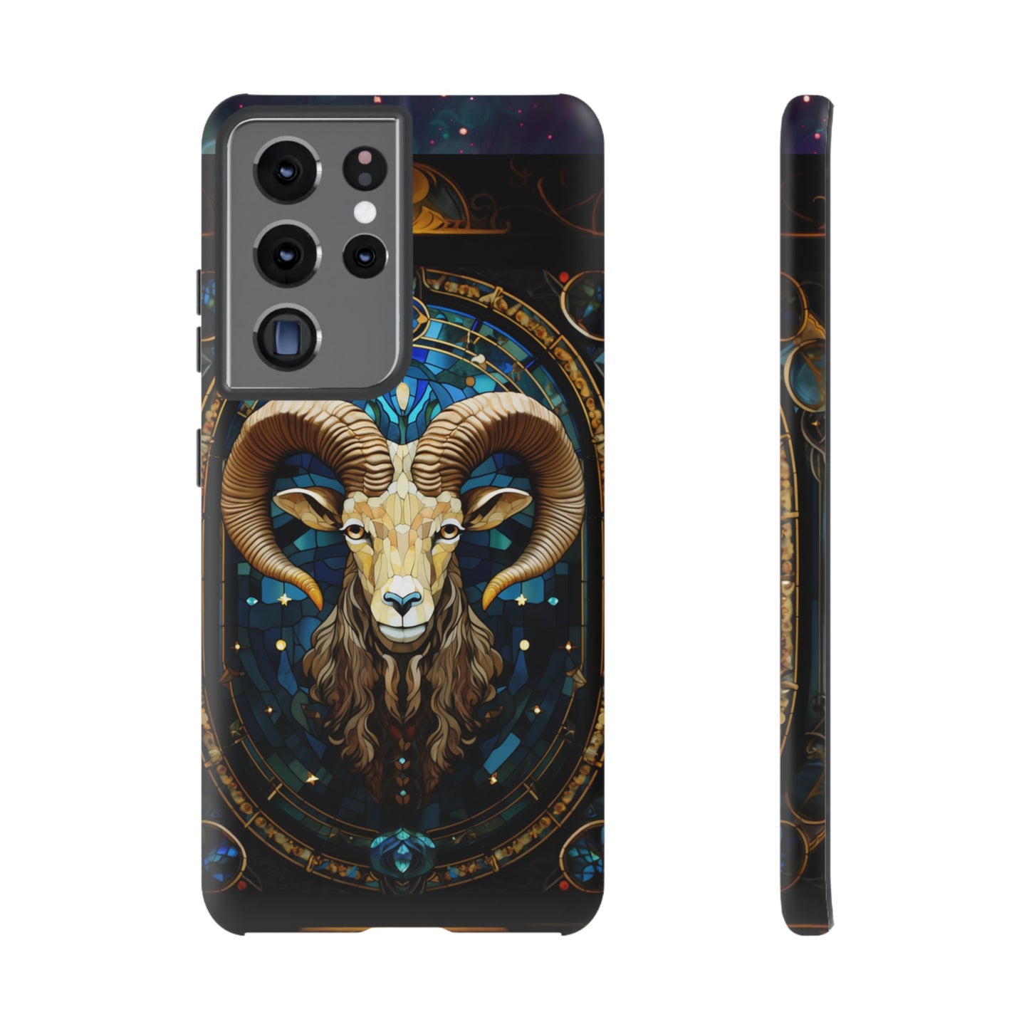 Aries Astrology Stained Glass Design Phone Case