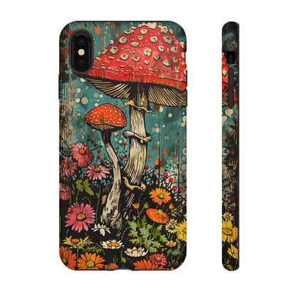 Trippy Magic Mushroom Retro Art Phone Case