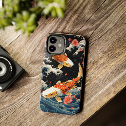 Graceful Flow: Koi Fish Inspired | Japanese Art Masterpiece iPhone Case