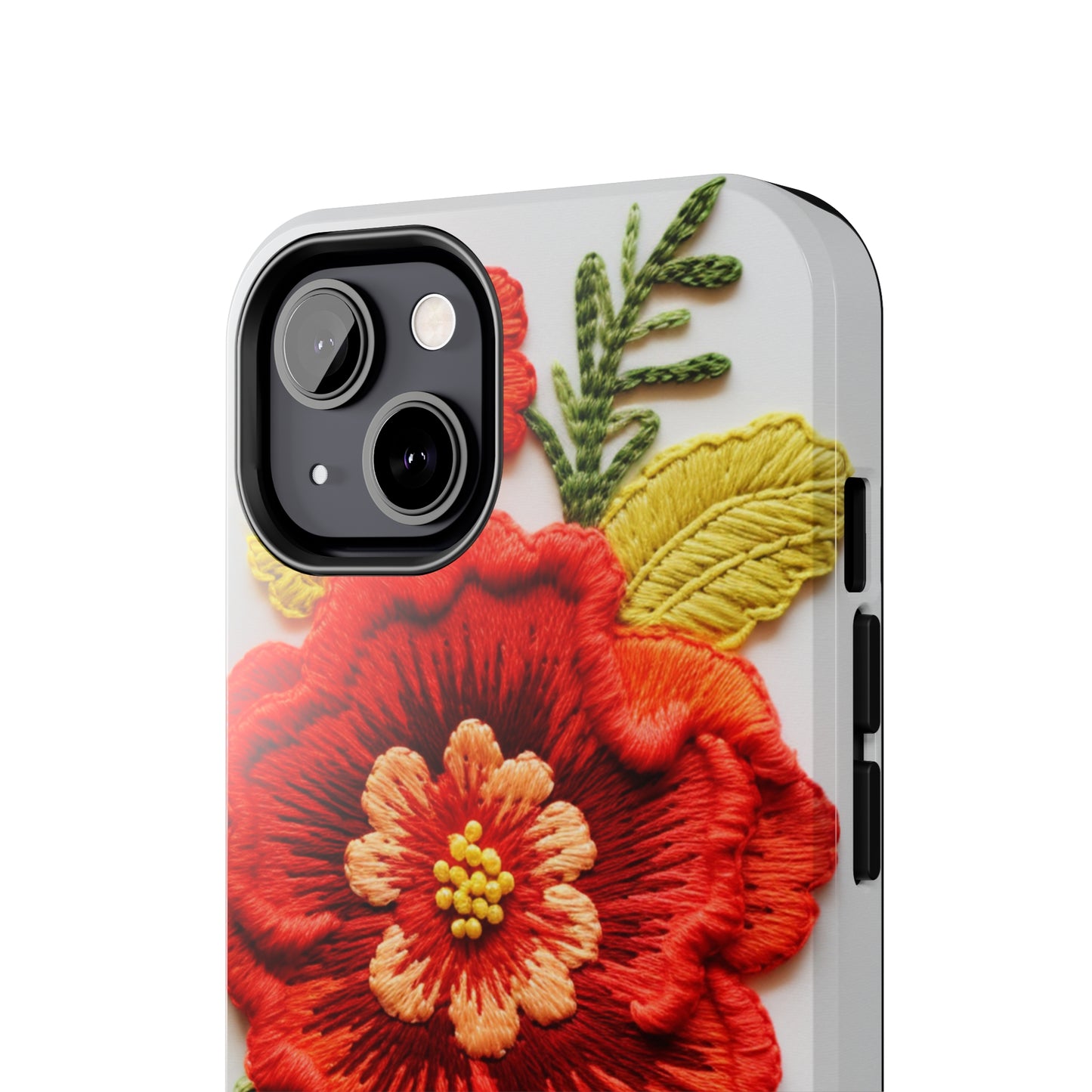 Floral Embroidery iPhone Case