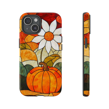 Seasonal stained glass style phone case for iPhone 15