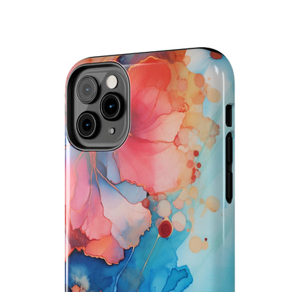 Marbled Floral Watercolor Phone Case | Embrace the Mesmerizing Multicolor Art