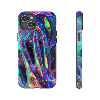 Marbled opalescent Holographic Print Phone Case