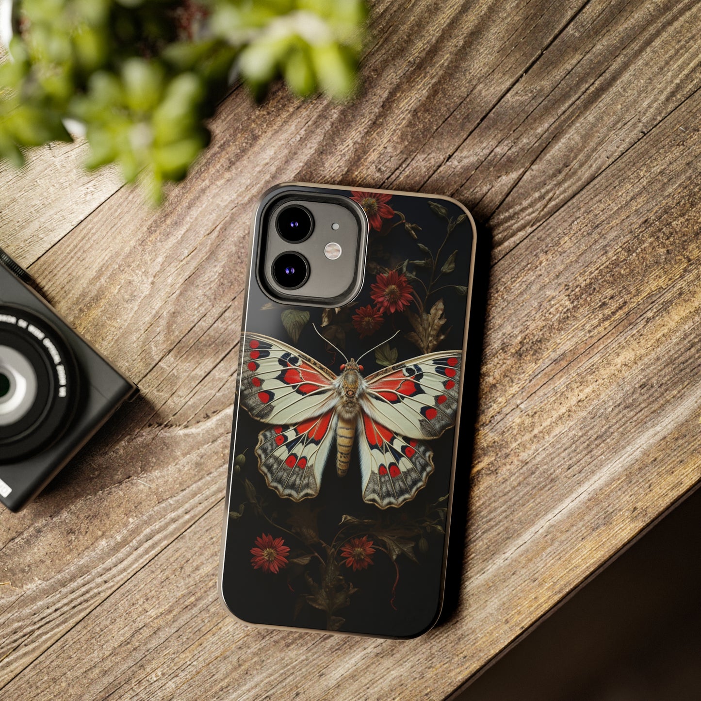 Deadhead Moth Gothic Floral Aesthetic Dark Academia iPhone Case | Embrace Mysterious Elegance