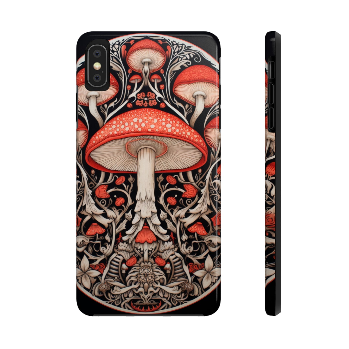 Mystical Mushroom Mandala Tough iPhone Case | Psychedelic Phone Cover