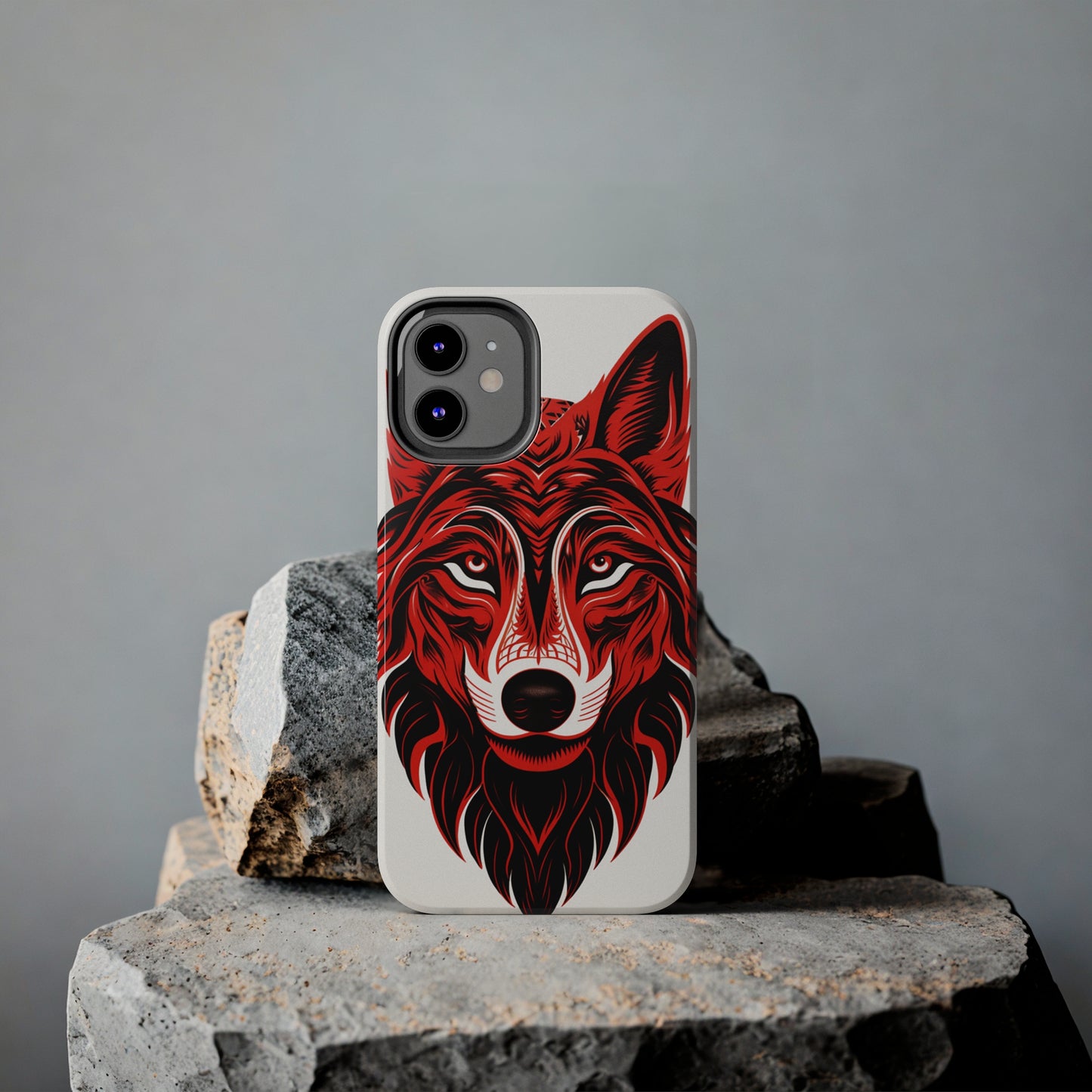 Mystic Echoes: Native American Tribal Wolf | Cultural Heritage iPhone Case